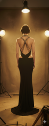 Black / Gold Couture Gown