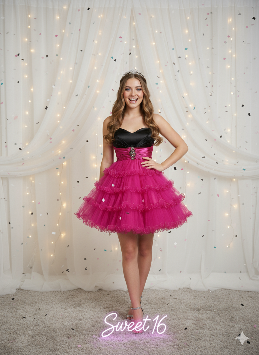 Turquoise Taffeta Gown