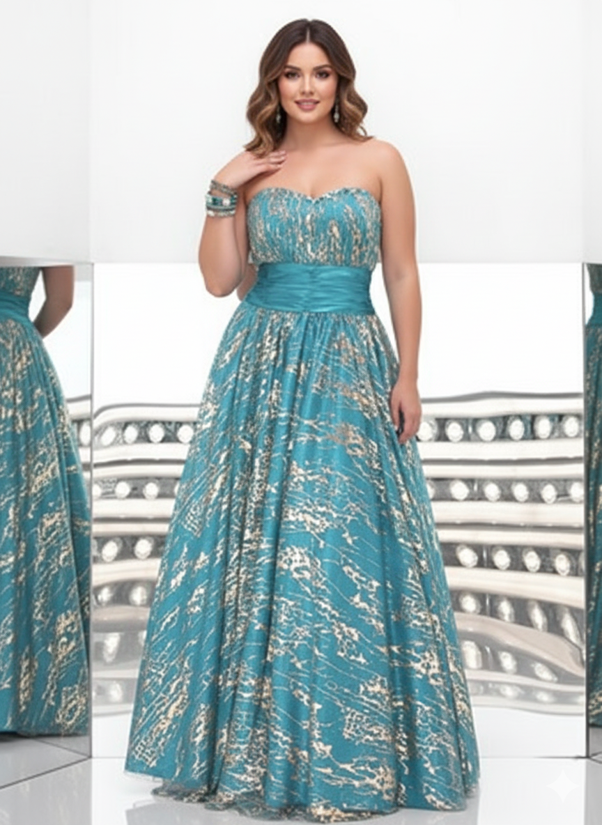 The Turquoise Mirage Gown