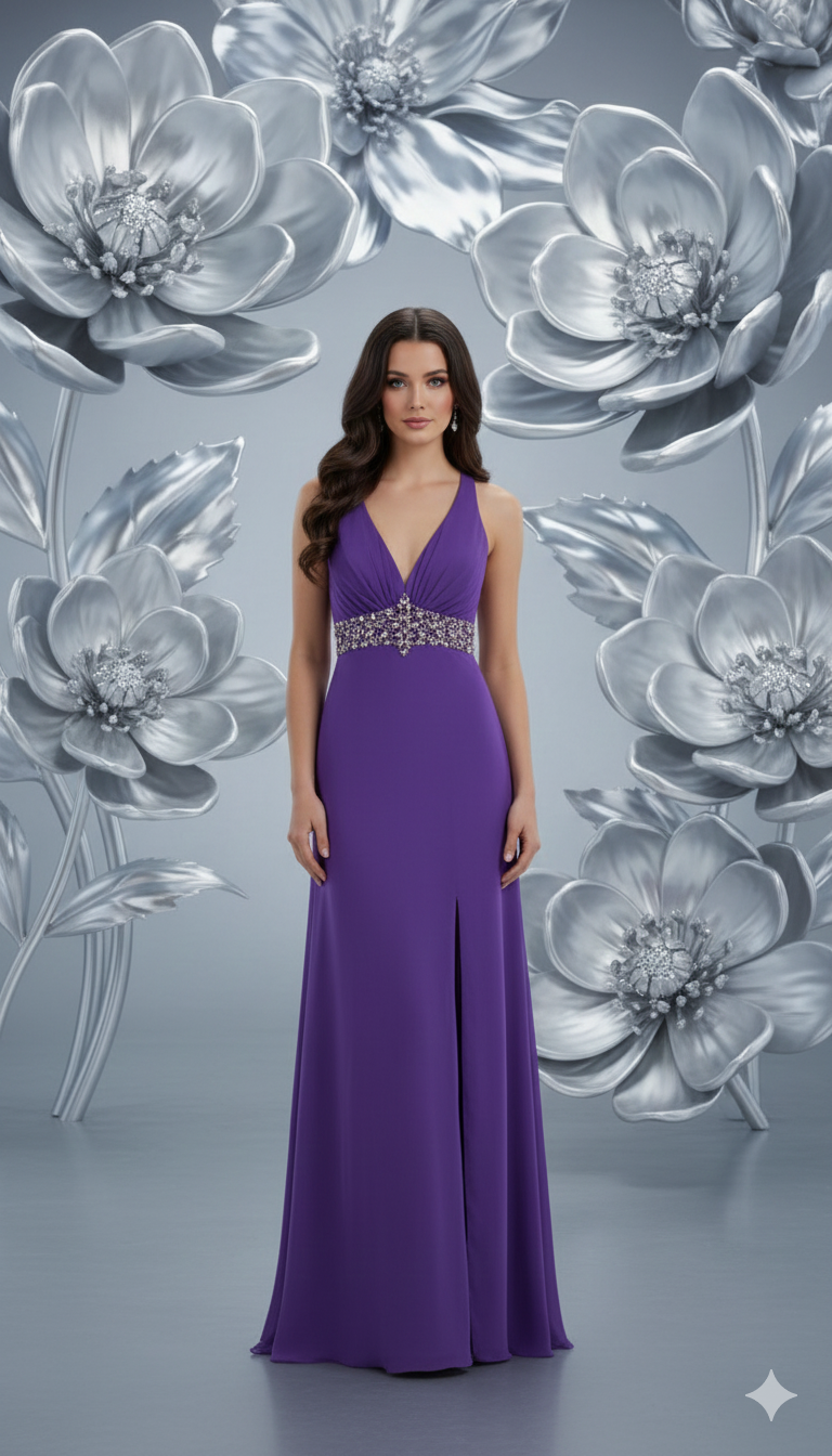 Violet Grace Halter Gown