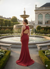 Crimson Grace High-Neck Gown