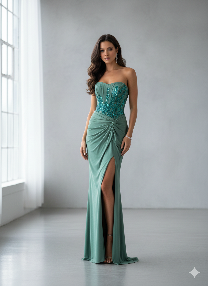 Emerald Allure Gown