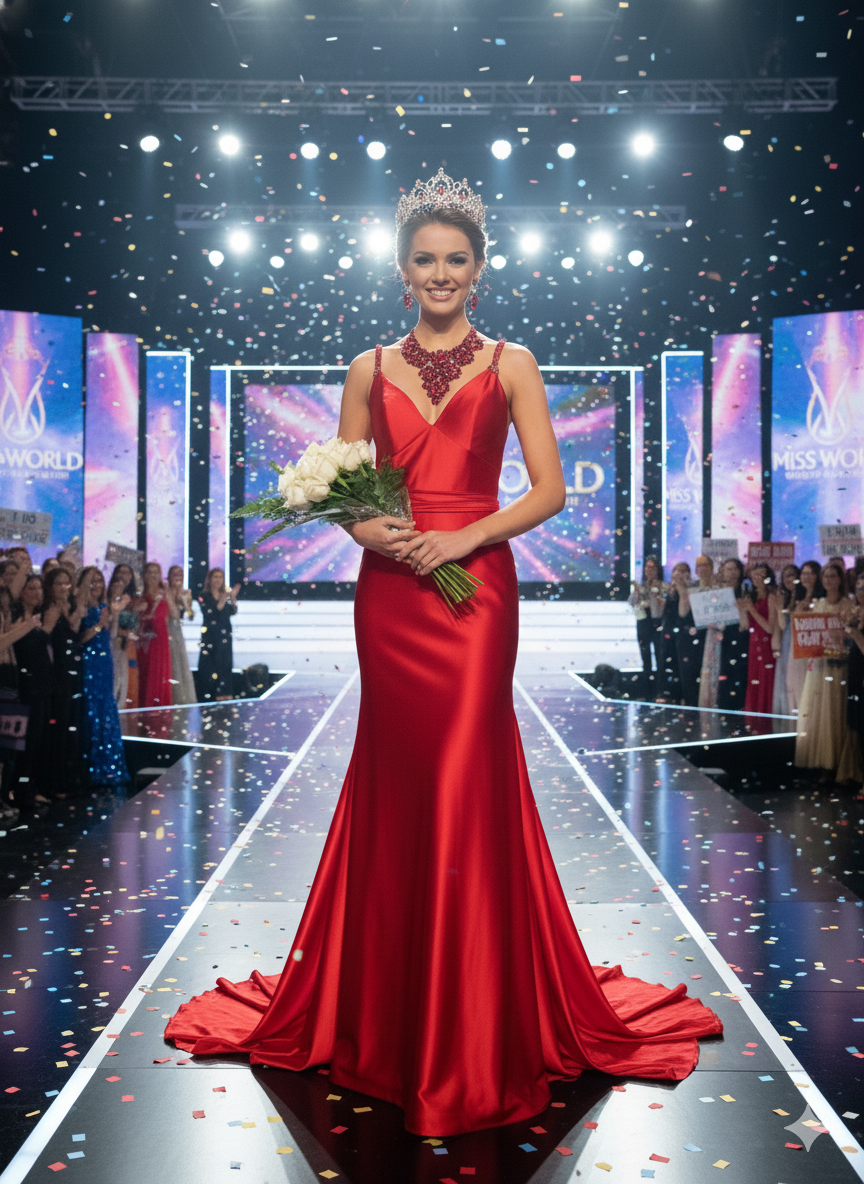 Crimson Royale Mermaid Gown