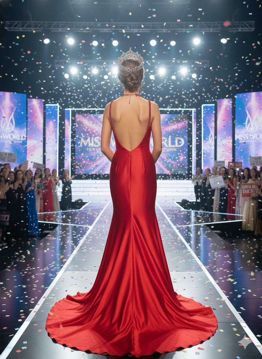 Crimson Royale Mermaid Gown