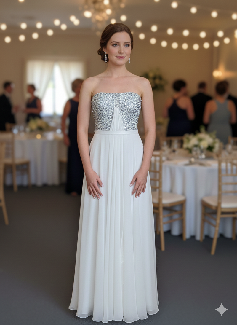 Ivory Grace Strapless Gown