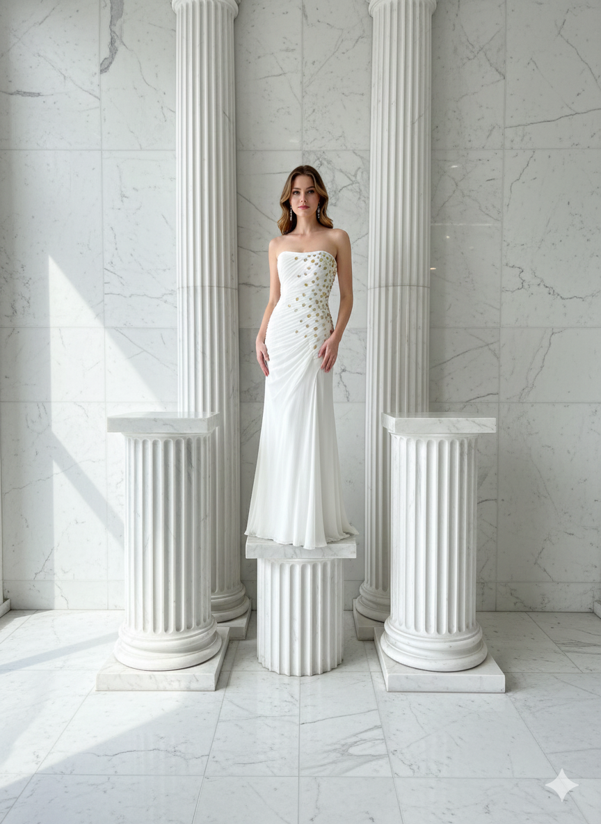 The Pearl Curve Mermaid Gown