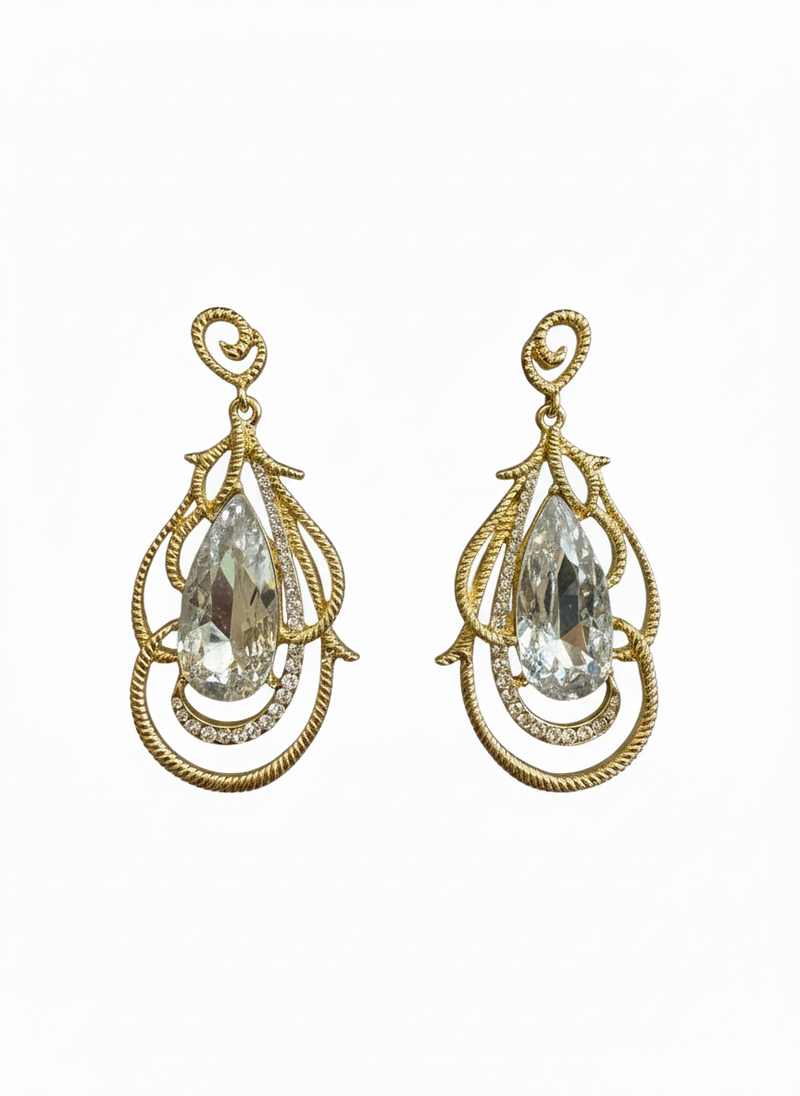 The Celestia Gilded Teardrop Earrings