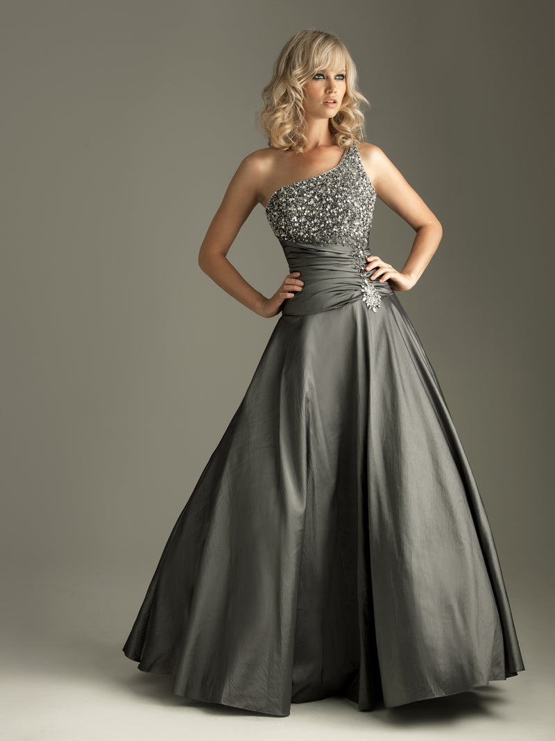 One Shoulder A Line Gown - Prom