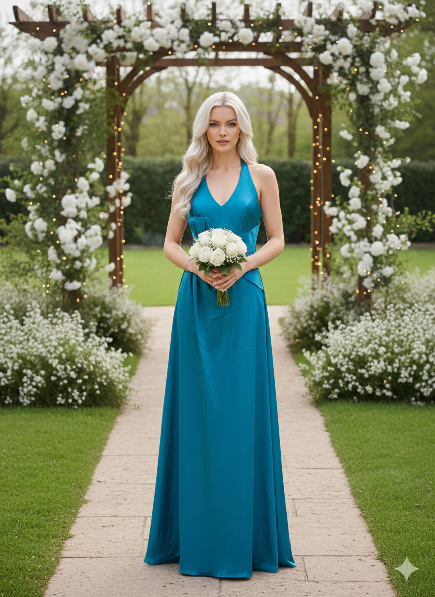 Special Teal Evening Gown