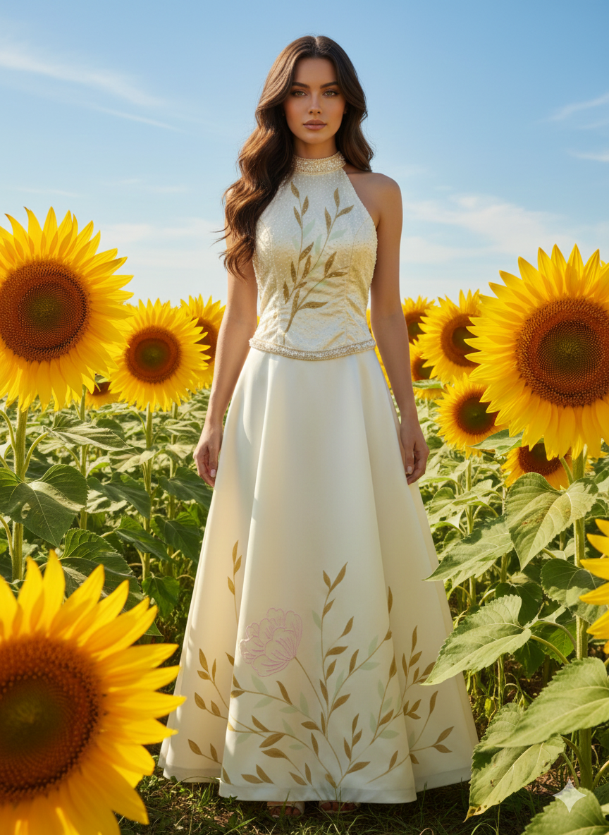 Special Powder Yellow Evening Gown