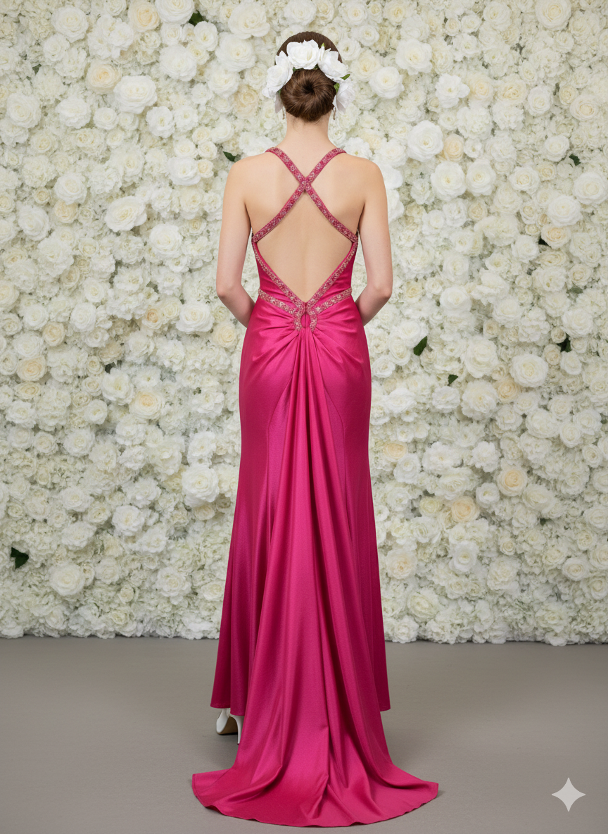 Special Fushsia Evening Gown