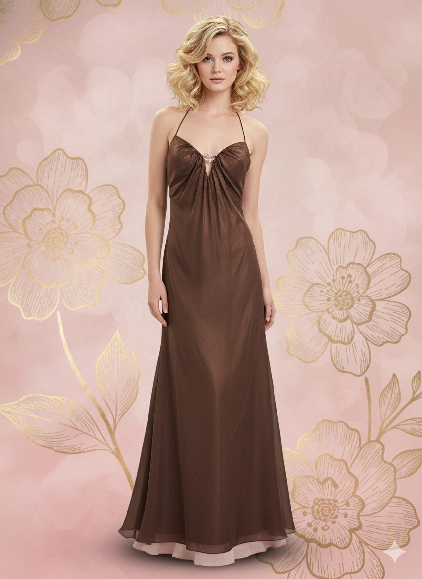Prom Evening Brown / Pink Gown