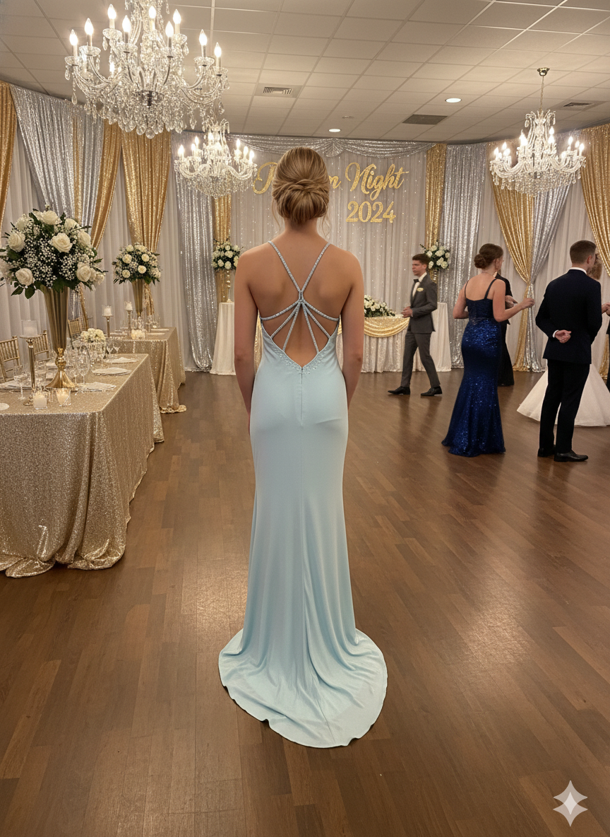 Prom Evening Aqua Gown