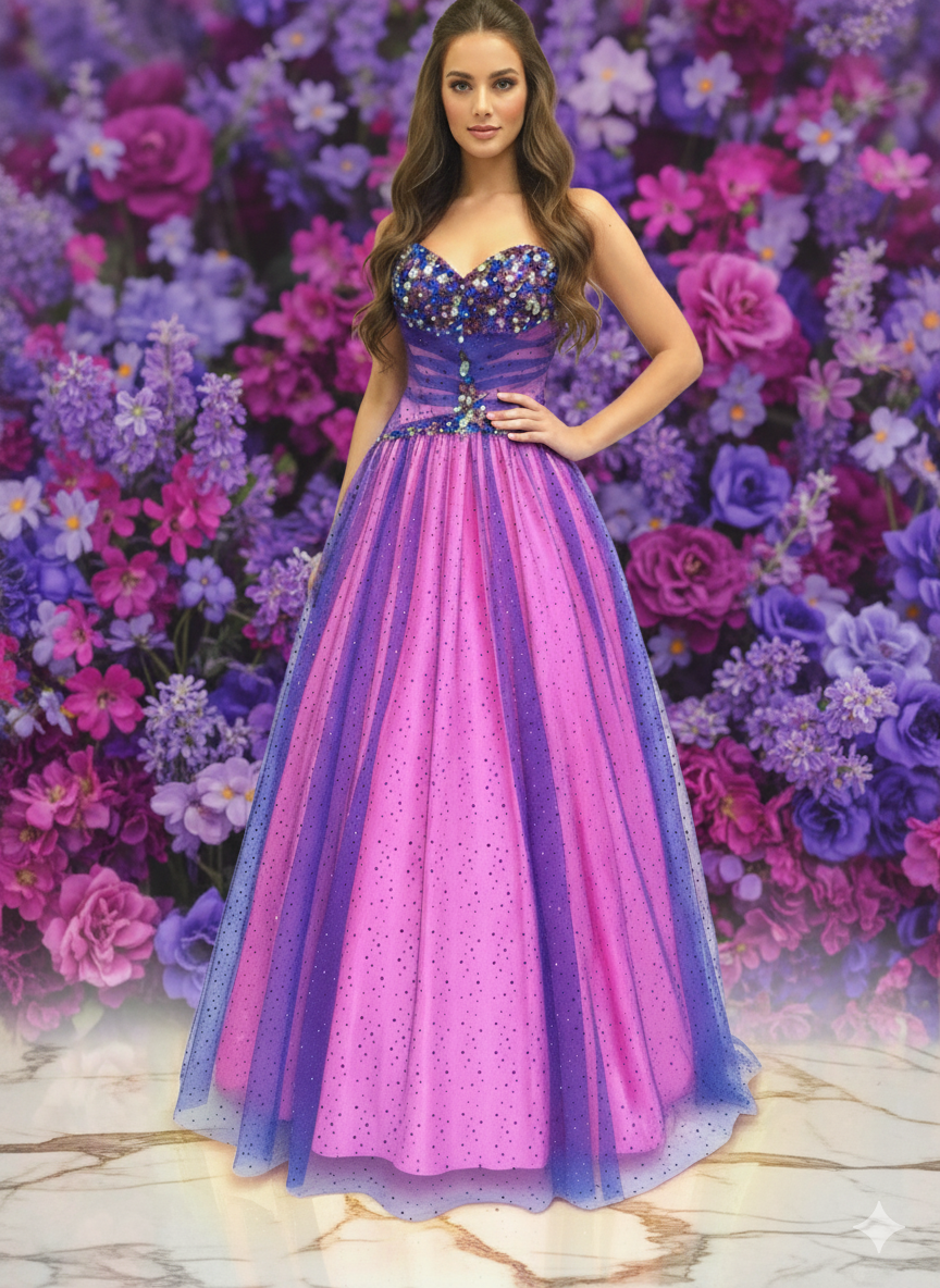 Sweet Pink/Purple Ball Gown